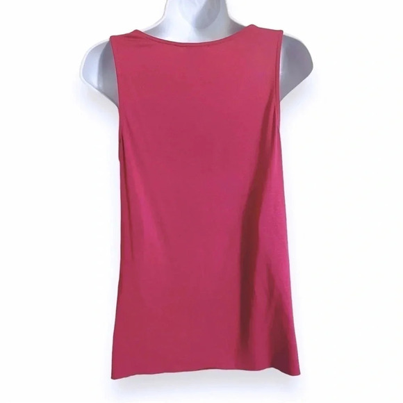 Anthropologie Weston Wear Lace Overlay Tank Top Raspberry Yellow Size XS USA - Picture 5 of 8